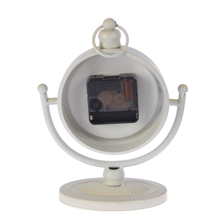 Часы настольные серия Ковка. На ножке, кремовый, на циф-те Эйфелева башня 16*21 см