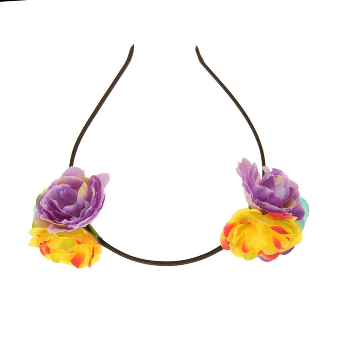 Ободок гавайский "Яркие цветы"