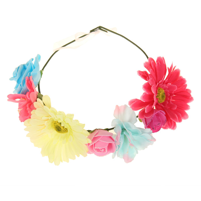 Венок на голову "Цветочная полянка"