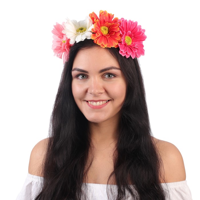 Ободок гавайский "Букет"