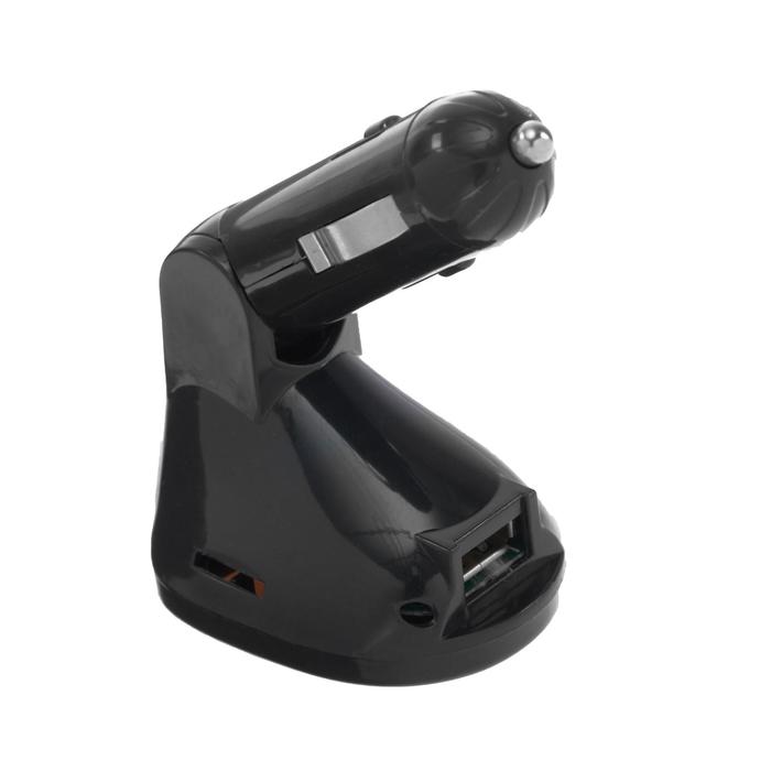FM - трансмиттер, 12 В, USB/Mp3/WMA/AUX/MicroSD, провод AUX, белый