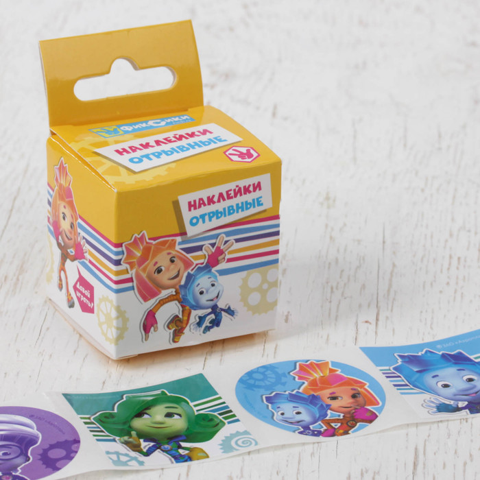 Наклейки детские отрывные ФИКСИКИ "Давай играть!", 2 м