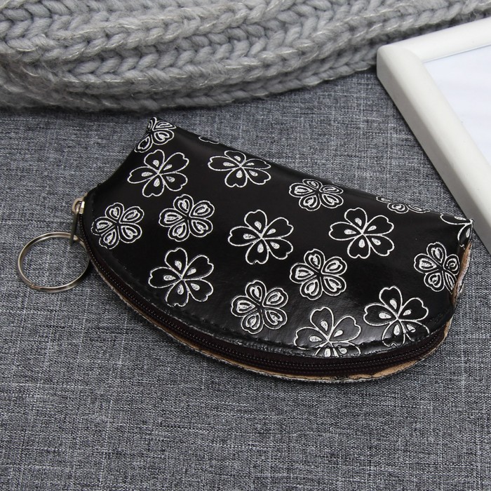 Кошелёк женский на молнии, 1 отдел, цвет чёрный