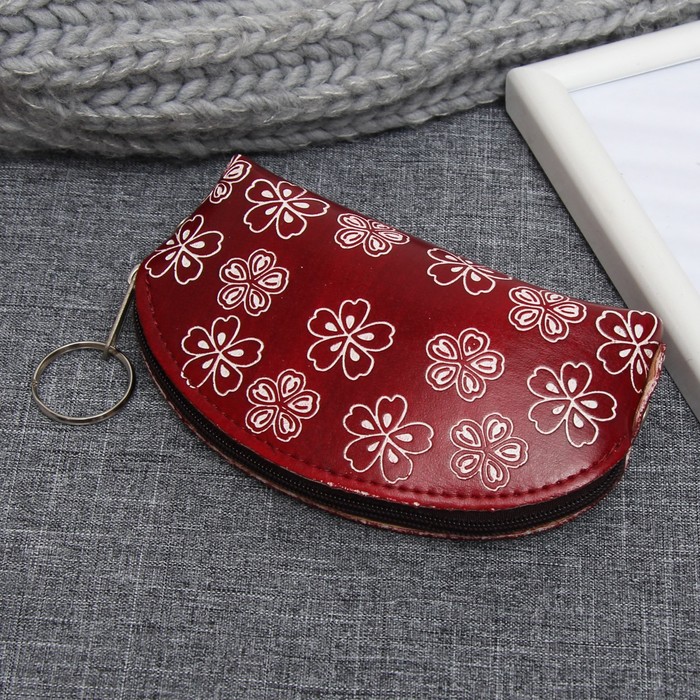 Кошелёк женский на молнии, 1 отдел, цвет красный