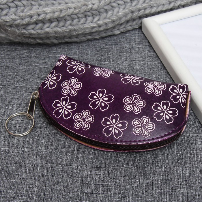 Кошелёк женский на молнии, 1 отдел, цвет фиолетовый