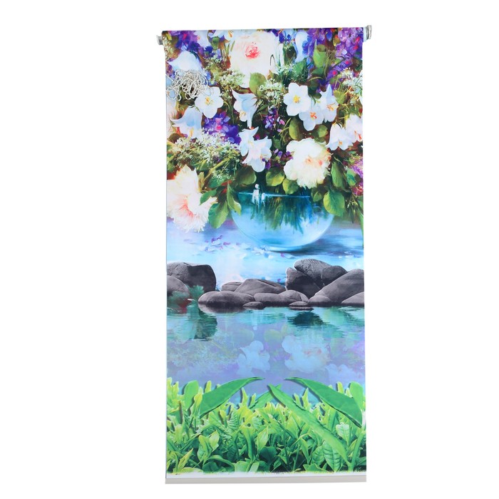 Штора рулонная 3D принт 60х200 см "Букет"