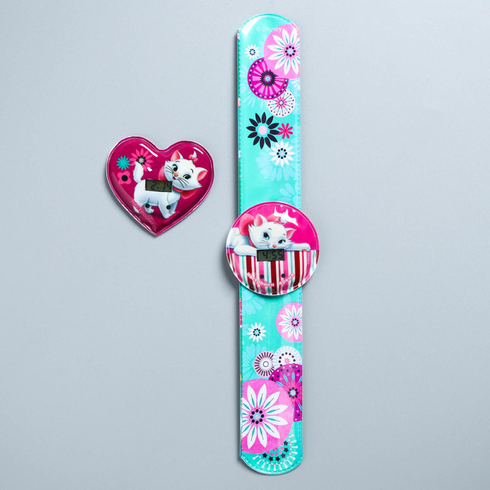 Часы наручные электронные со сменным циферблатом &quot;Кошечка Мари&quot;, 22,5 х 4,5 см