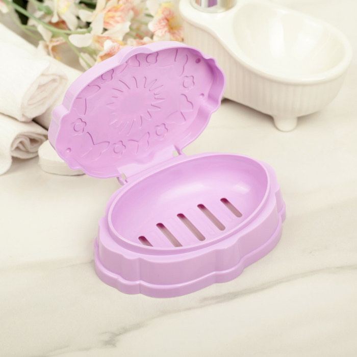 Мыльница-шкатулка овальная "Ромашка", цвет МИКС