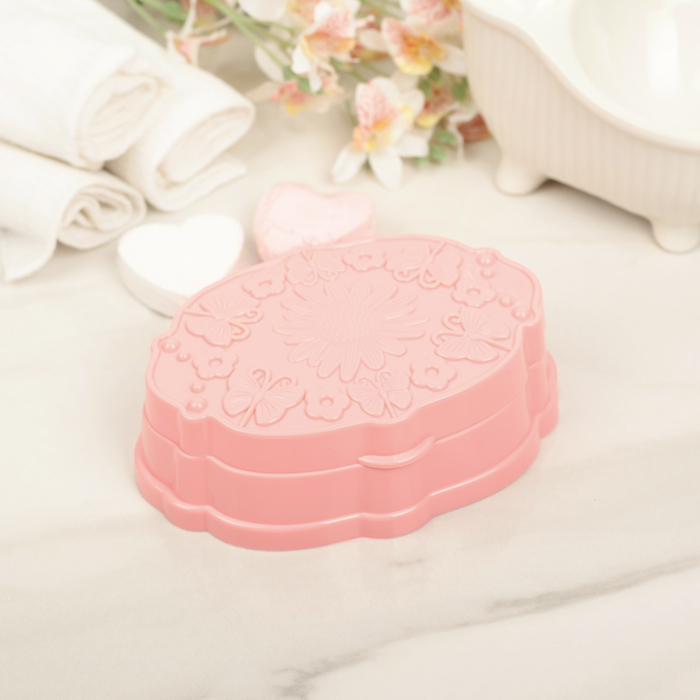 Мыльница-шкатулка овальная "Ромашка", цвет МИКС