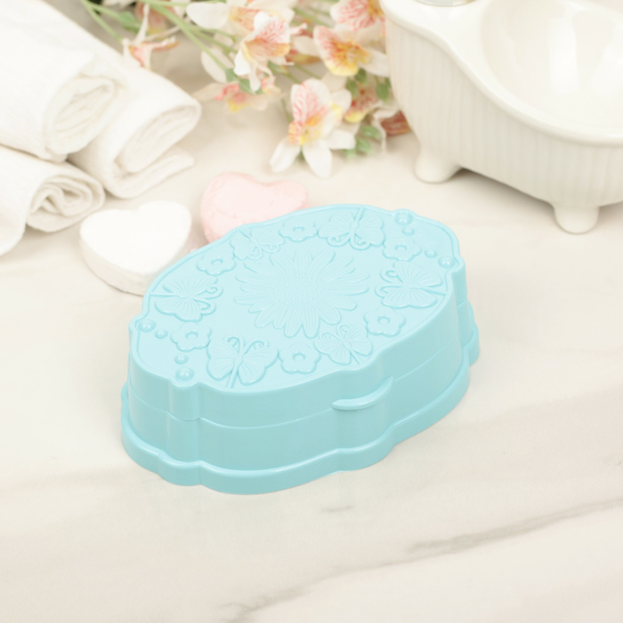 Мыльница-шкатулка овальная "Ромашка", цвет МИКС