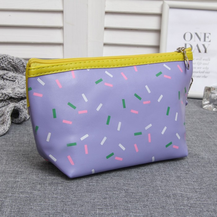 Косметичка-сумочка на молнии "Лакомство", 1 отдел, с ручкой, цвет сиреневый