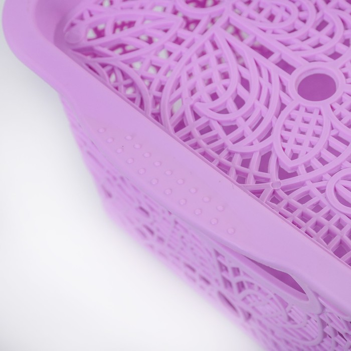 Контейнер для хранения "Кружевной узор", цвет голубой