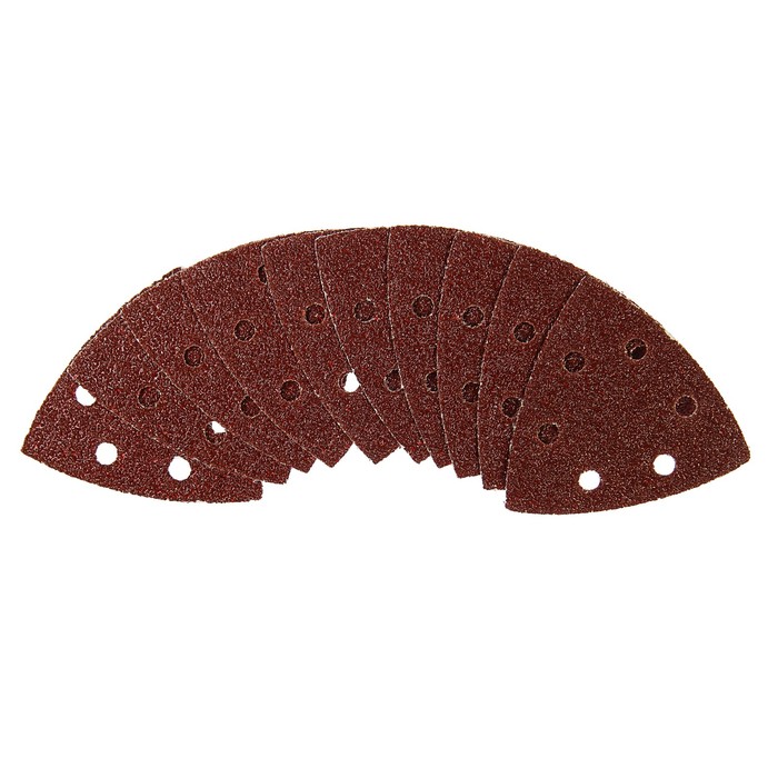 Треугольник абразивный шлифовальный TUNDRA basic под липучку 93 мм (набор 10 шт), Р24