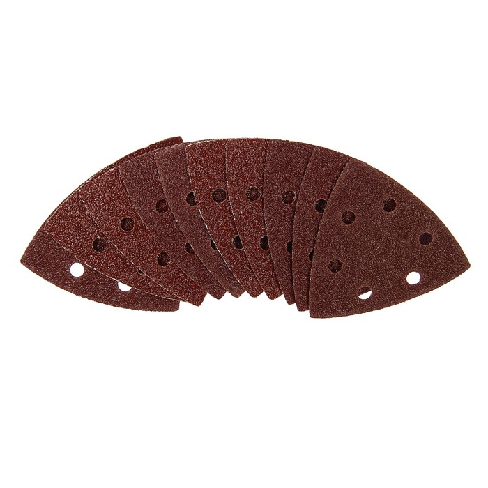 Треугольник абразивный шлифовальный TUNDRA basic под липучку 93 мм (набор 10 шт), Р40