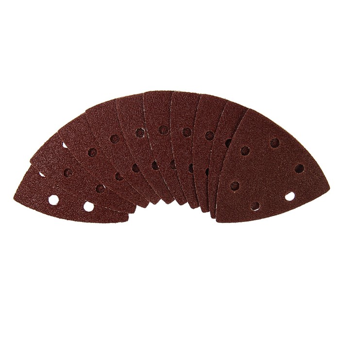 Треугольник абразивный шлифовальный TUNDRA basic под липучку 93 мм (набор 10 шт), Р60