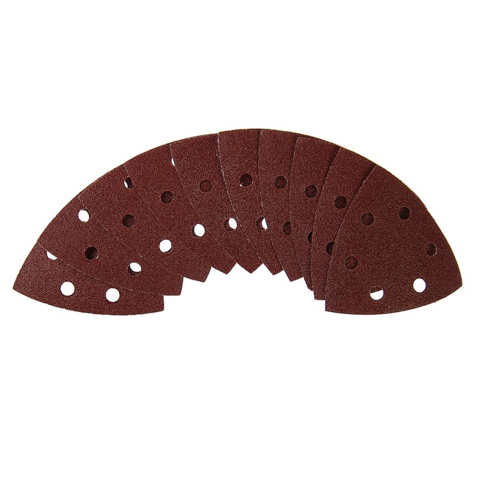 Треугольник абразивный шлифовальный TUNDRA basic под липучку 93 мм (набор 10 шт), Р80