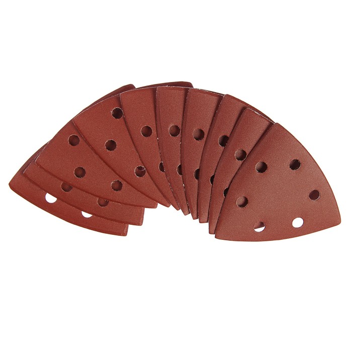 Треугольник абразивный шлифовальный TUNDRA basic под липучку 93 мм (набор 10 шт), Р120