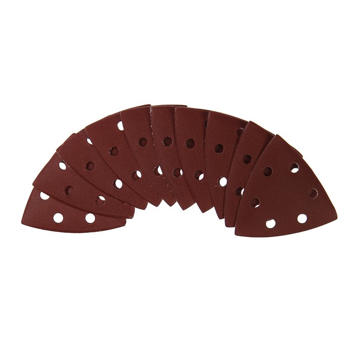 Треугольник абразивный шлифовальный TUNDRA basic под липучку 93 мм (набор 10 шт), Р240