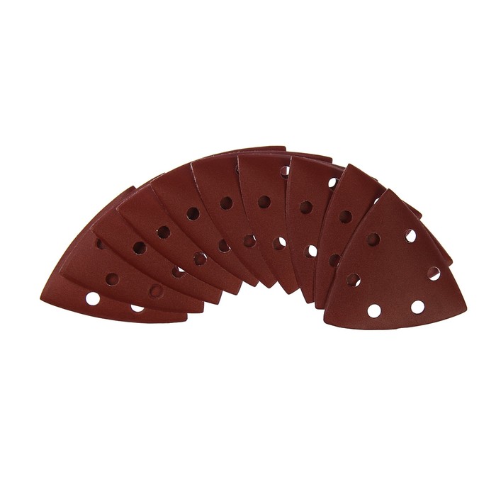 Треугольник абразивный шлифовальный TUNDRA basic под липучку 93 мм (набор 10 шт), Р320