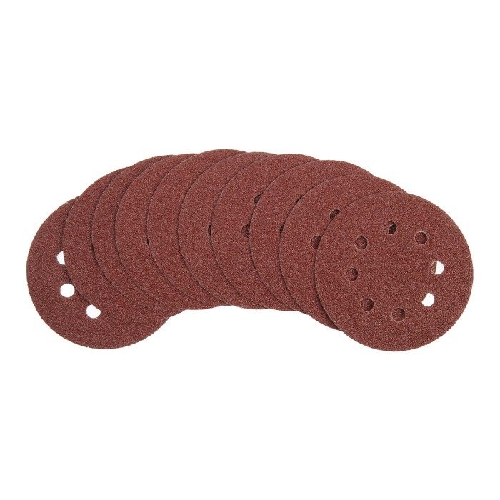 Круг абразивный шлифовальный TUNDRA basic под липучку 125 мм (набор 10 шт), Р24