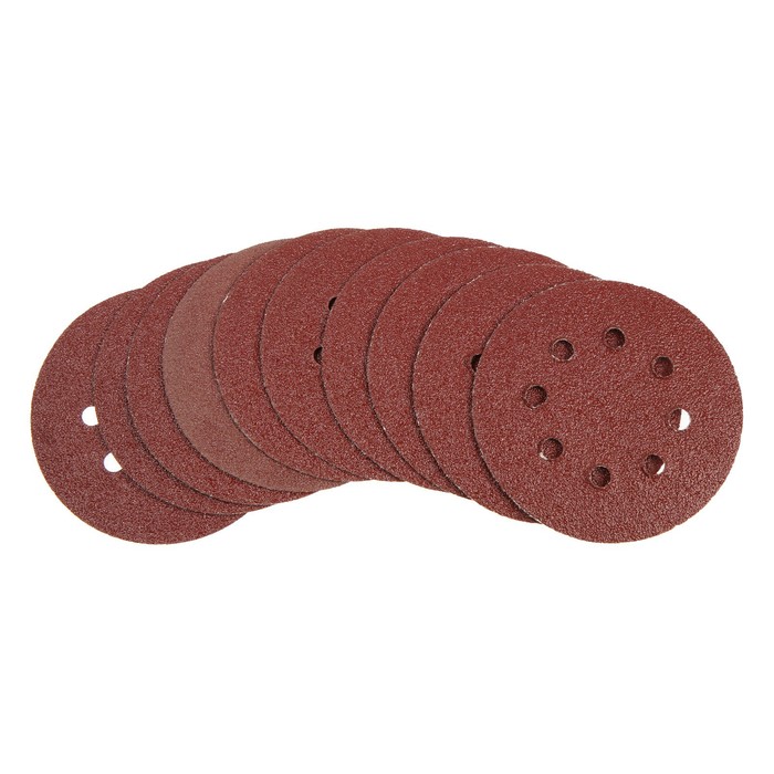 Круг абразивный шлифовальный TUNDRA basic под липучку 125 мм (набор 10 шт), Р36