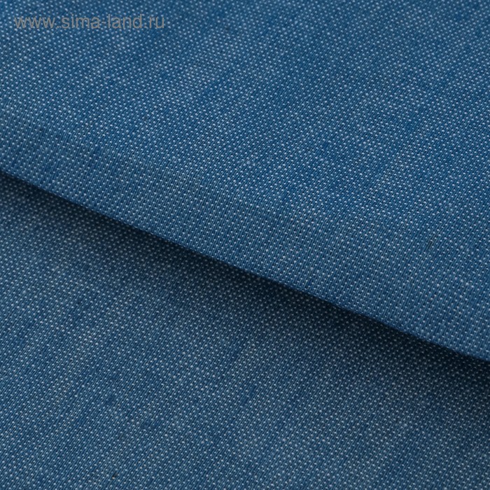 Ткань для пэчворка мягкая джинса голубая, 50 × 50 см