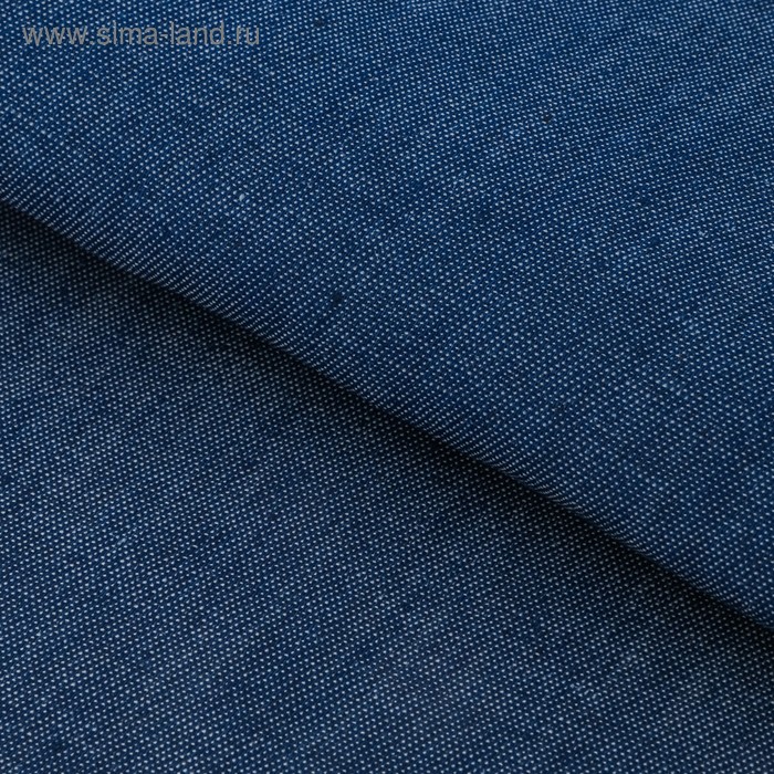 фото Ткань для пэчворка мягкая джинса синяя, 47 х 50 см арт узор