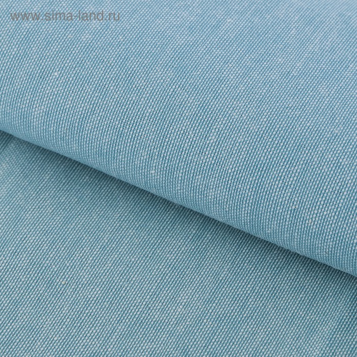 фото Ткань для пэчворка мягкая джинса бирюзовая, 50 х 50 см арт узор