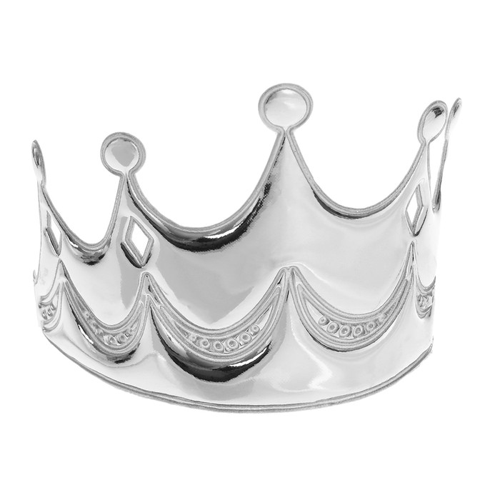 Корона "Принцесса" на резинке, цвет серебро