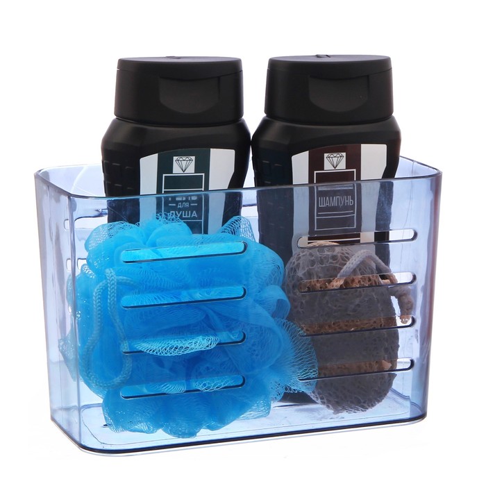 Подарочный набор "Самому отважному": гель для душа, шампунь, мочалка в пластиковой подставке