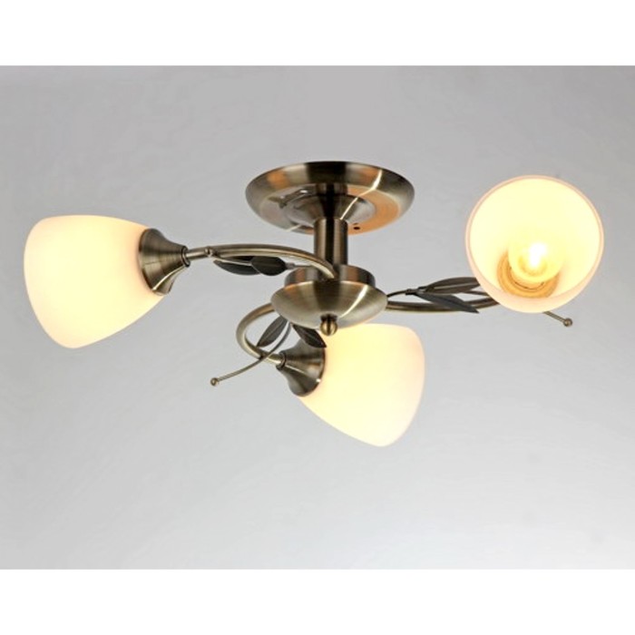 Люстра "Зарина" 3xE27x60Вт Античная бронза 50x50x23см.