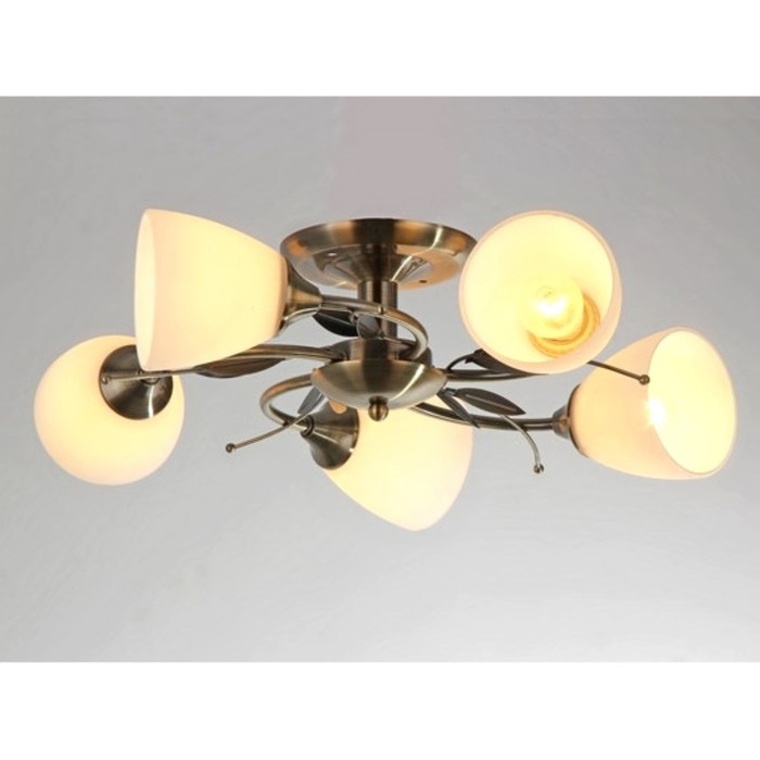 Люстра "Зарина" 5xE27x60Вт Античная бронза 50x50x25см.