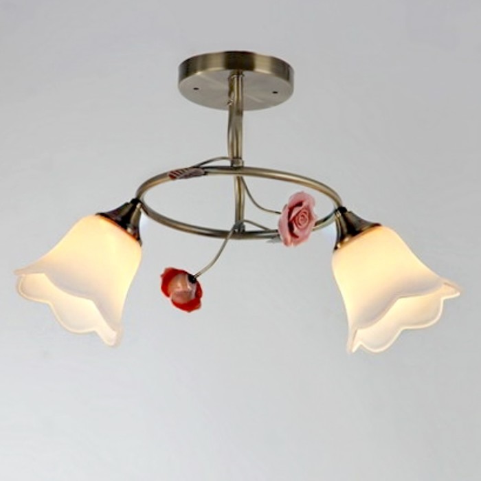 Люстра "Злата" 2xE27x60Вт Античная бронза 45x23x26см.