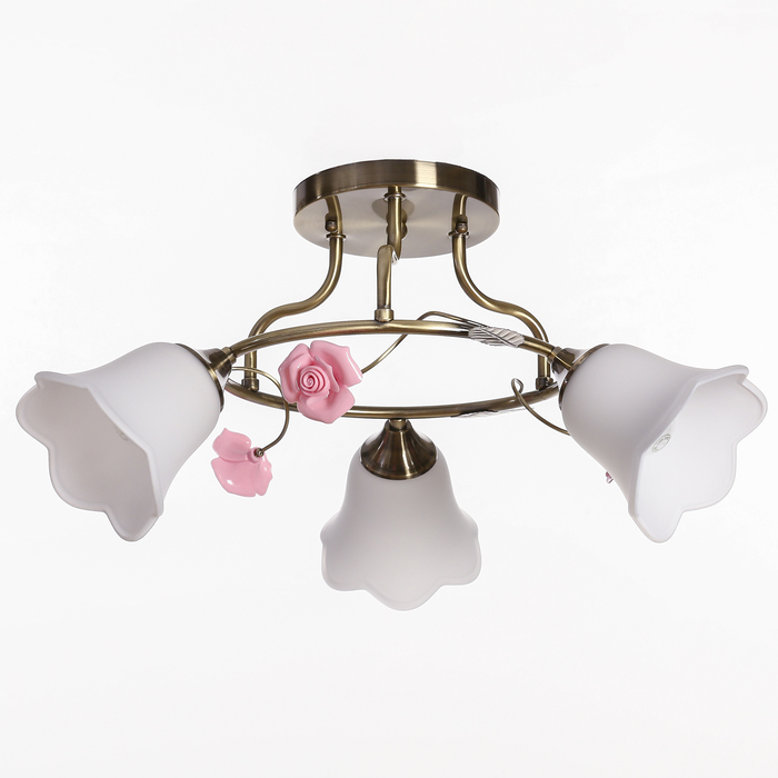 Люстра "Злата" 3xE27x60Вт Античная бронза 50x50x40см.