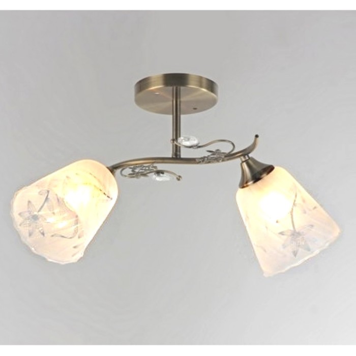 Люстра "Илария" 2xE27x60Вт Античная бронза 45x23x26см.