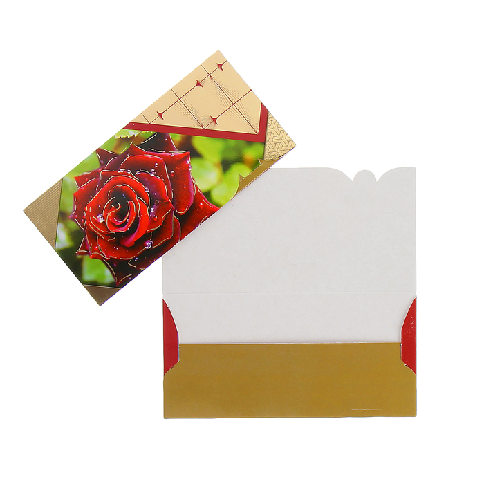 Конверт для денег "Универсальный" красная роза