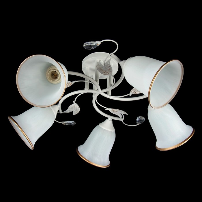 Люстра "Инесса" 5xE27x60Вт белый 50x50x25см.