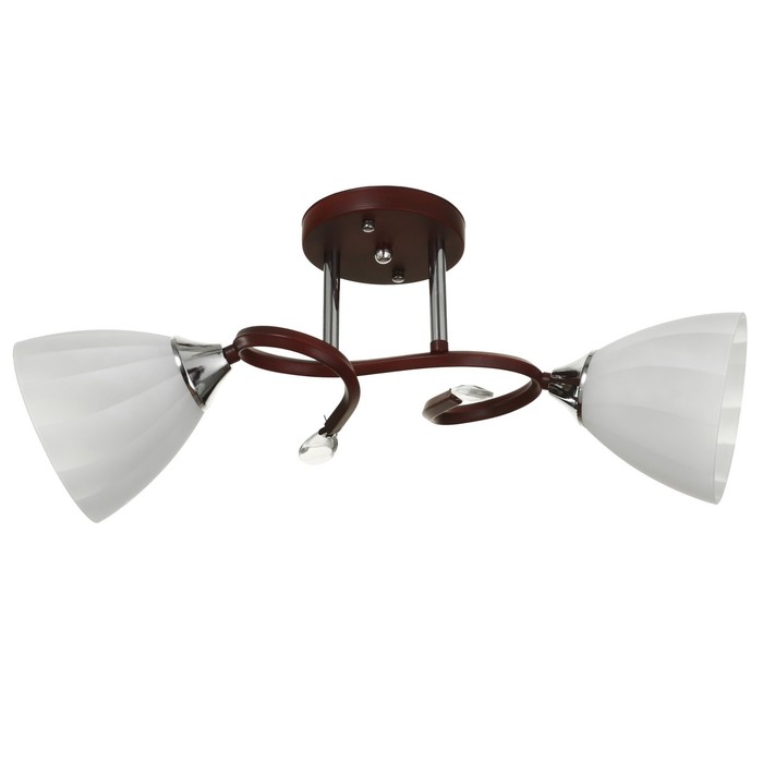 Люстра "Исидора" 2xE27x60Вт венге+хром 45x23x26см.