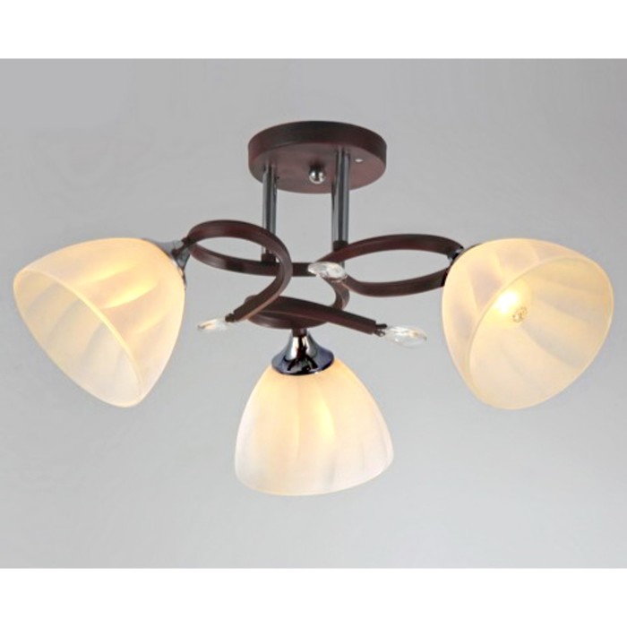 Люстра "Исидора" 3xE27x60Вт венге+хром 50x50x23см.