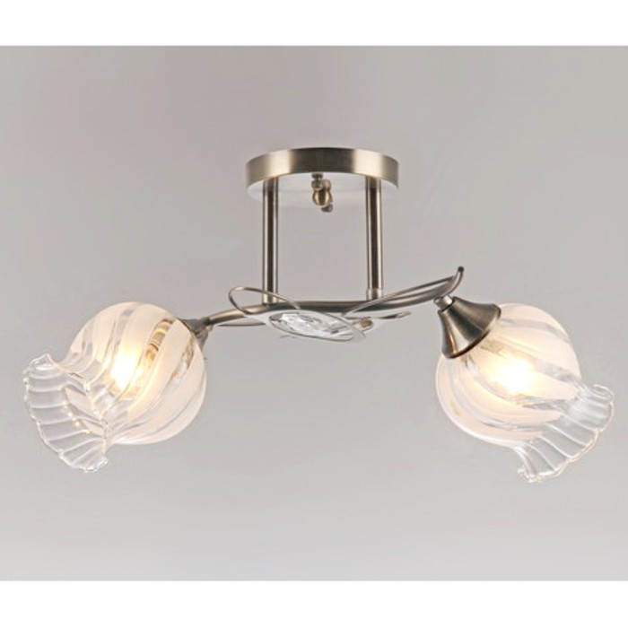 Люстра "Катерина" 2xE27x60Вт  античная бронза 45x23x26см.