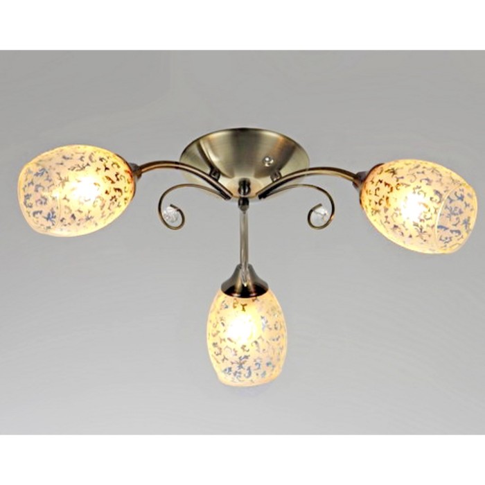 Люстра "Констанция" 3xE27x60Вт античная бронза 50x50x23см.