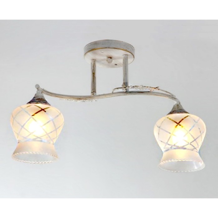 Люстра "Леонила" 2xE27x60Вт белый 45x23x26см.