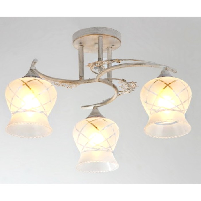 Люстра "Леонила" 3xE27x60Вт белый 50x50x23см.