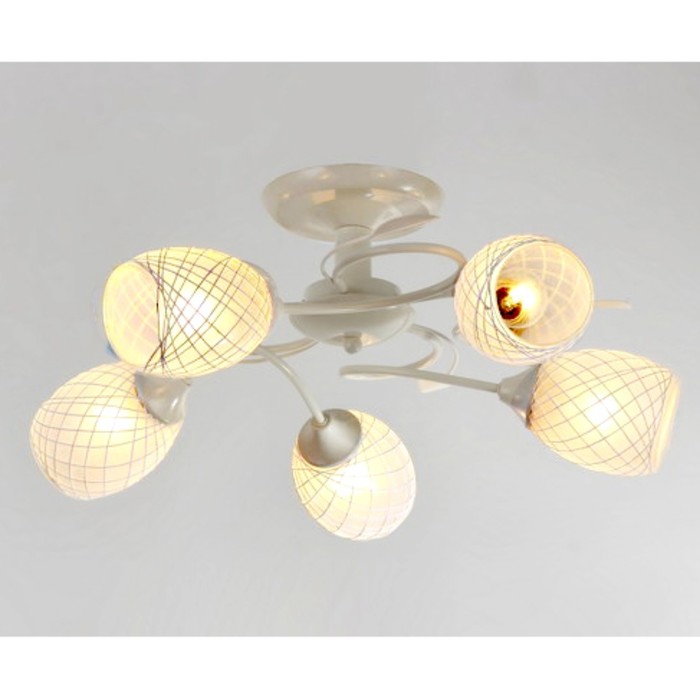 Люстра "Лилиана" 5xE27x60Вт белый 50x50x25см.