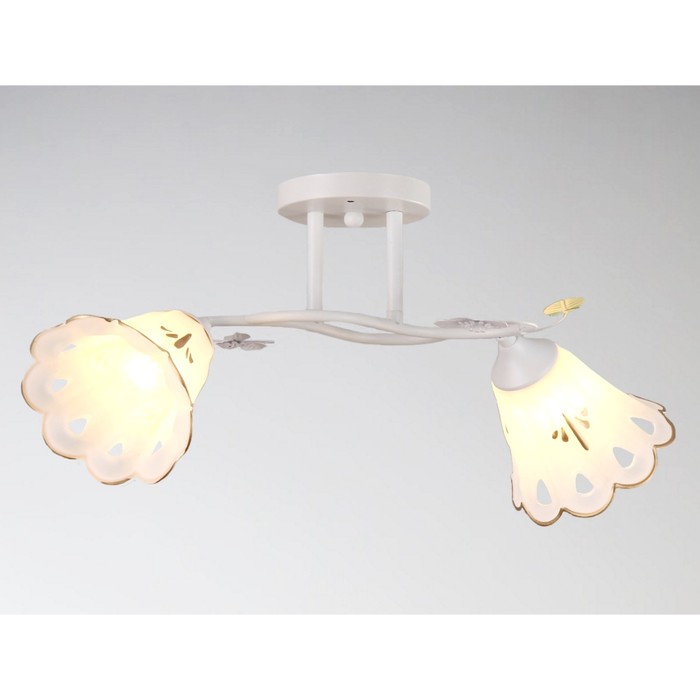 Люстра "Лилия" 2xE27x60Вт белый 45x23x26см.