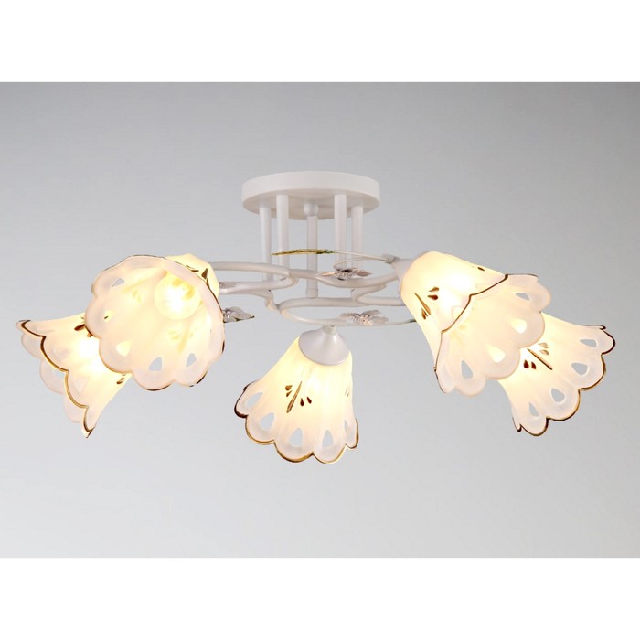 Люстра "Лилия" 5xE27x60Вт белый 50x50x25см.