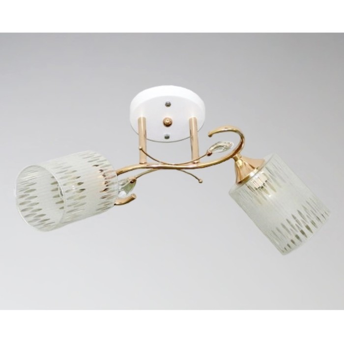 Люстра "Олимпия" 2xE27x60Вт белый-золото 45x23x26см.