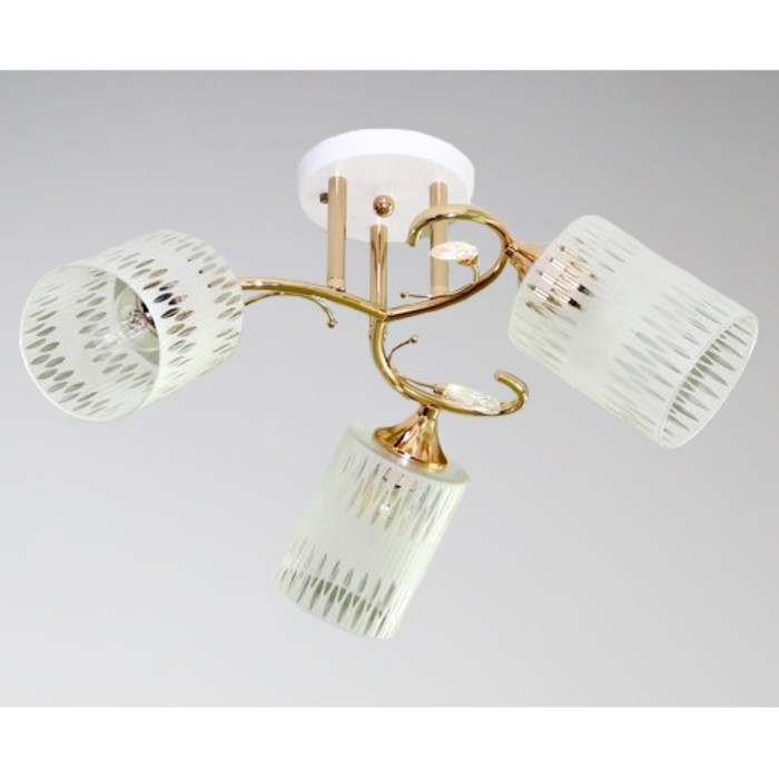 Люстра "Олимпия" 3xE27x60Вт белый-золото 50x50x23см.