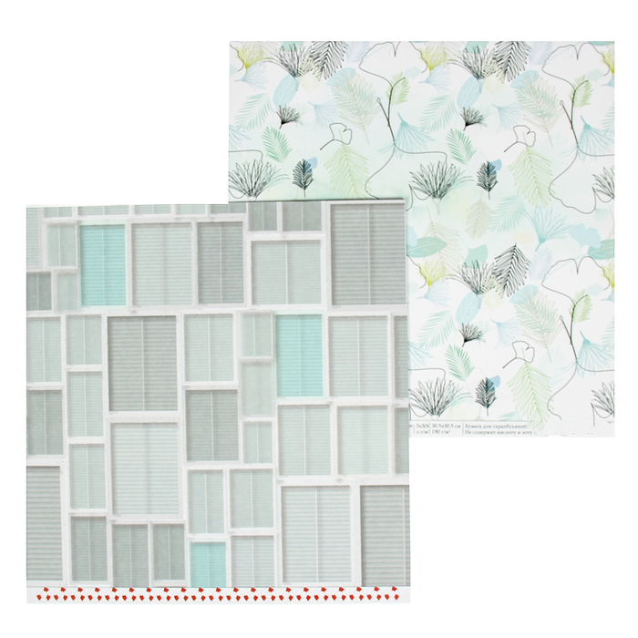 Бумага для скрапбукинга "Тропики. Глубокое синее море" 30,5х30,5 см