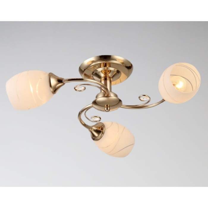 Люстра "Северина" 3xE27x60Вт золото 50x50x23см.